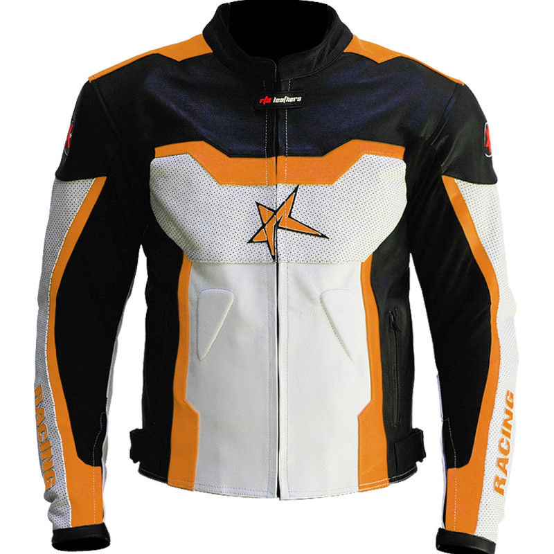 RTX Pro Street Racer Orange Motorcycle Jacket