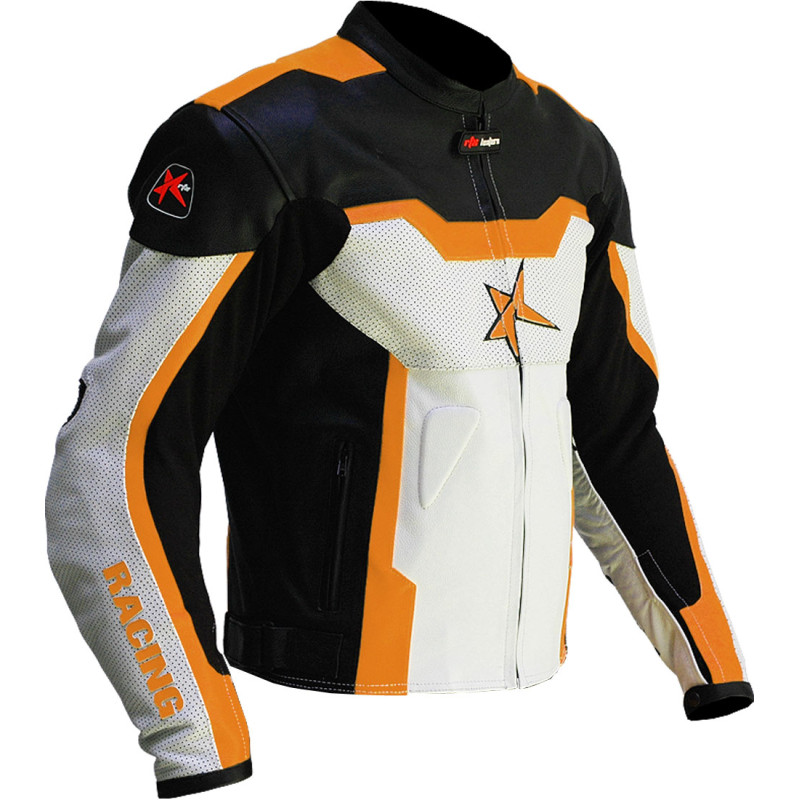 RTX Pro Street Racer Orange Motorcycle Jacket