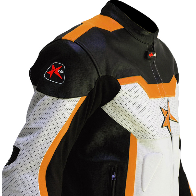 RTX Pro Street Racer Orange Motorcycle Jacket