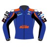 KTM Tech 3 Racing Oliveira Syahrin MotoGP Replica Leather Biker Jacket