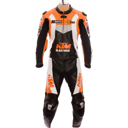 KTM Racing Pro Classic Orange Black Motorcycle Biker Leather Suit