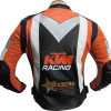 KTM Racing Leather Perforated Motorcycle Biker Jacket