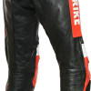 Lucky Strike Red Leather Motorcycle Trouser Pant