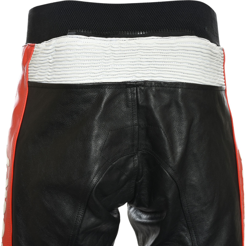 Lucky Strike Red Leather Motorcycle Trouser Pant
