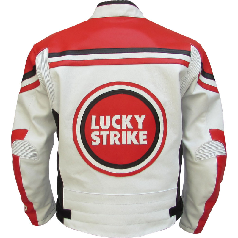 Custom Made Lucky Strike Leather Motorcycle Suit