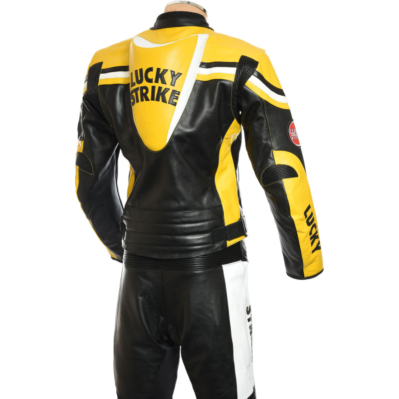 Lucky Strike Yellow Special Edition Biker Leathers