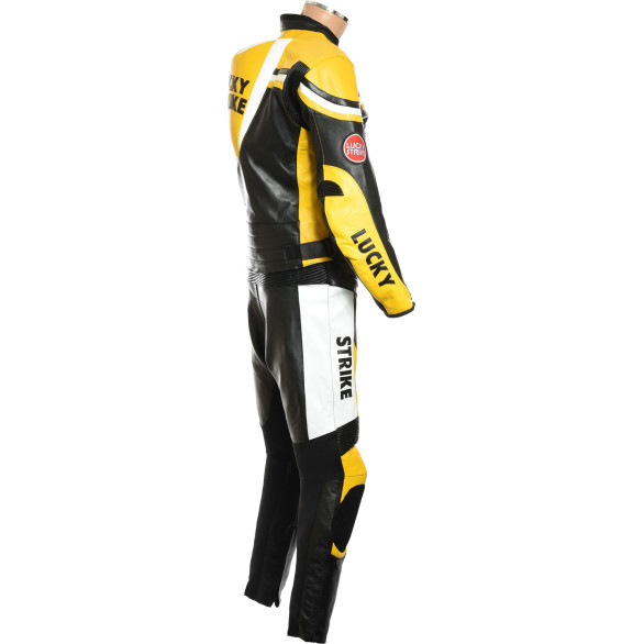 Lucky Strike Yellow Special Edition Biker Leathers