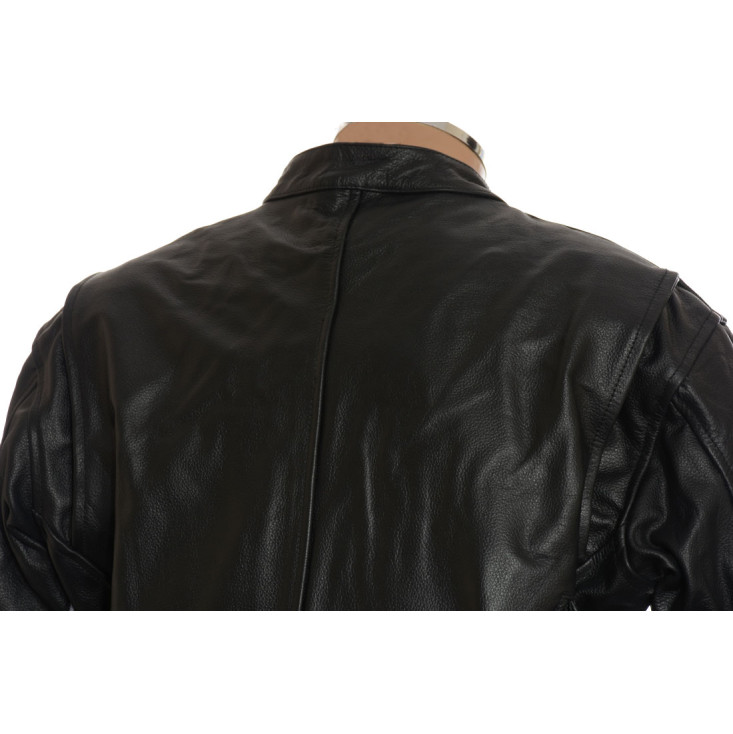 RTX Classic Black Leather Motorcycle Jacket