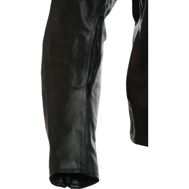 RTX Classic Black Leather Motorcycle Jacket