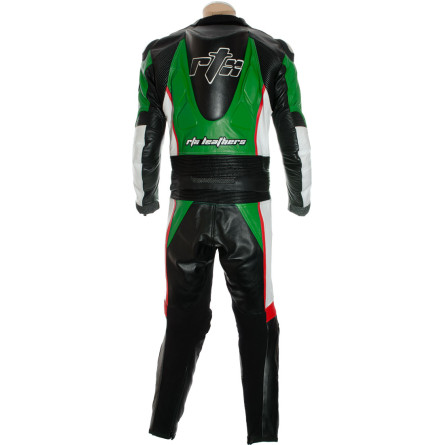 RTX GP Tech Green Racing Leather Motorcycle Suit