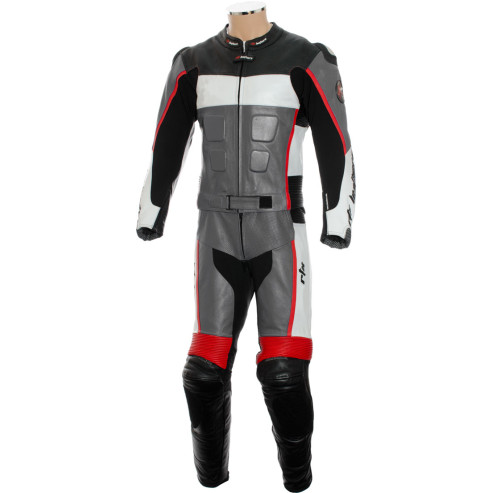 RTX GP Tech Grey Racing Leather Motorcycle Suit