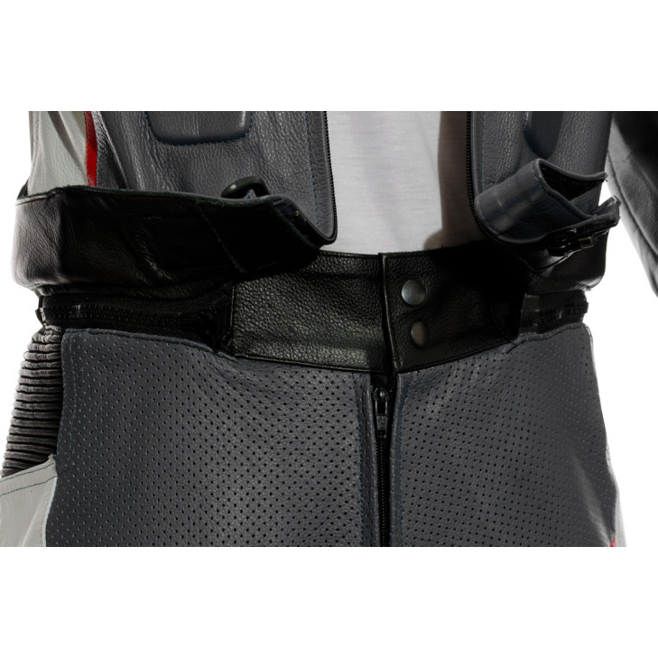 RTX GP Tech Grey Racing Leather Motorcycle Suit