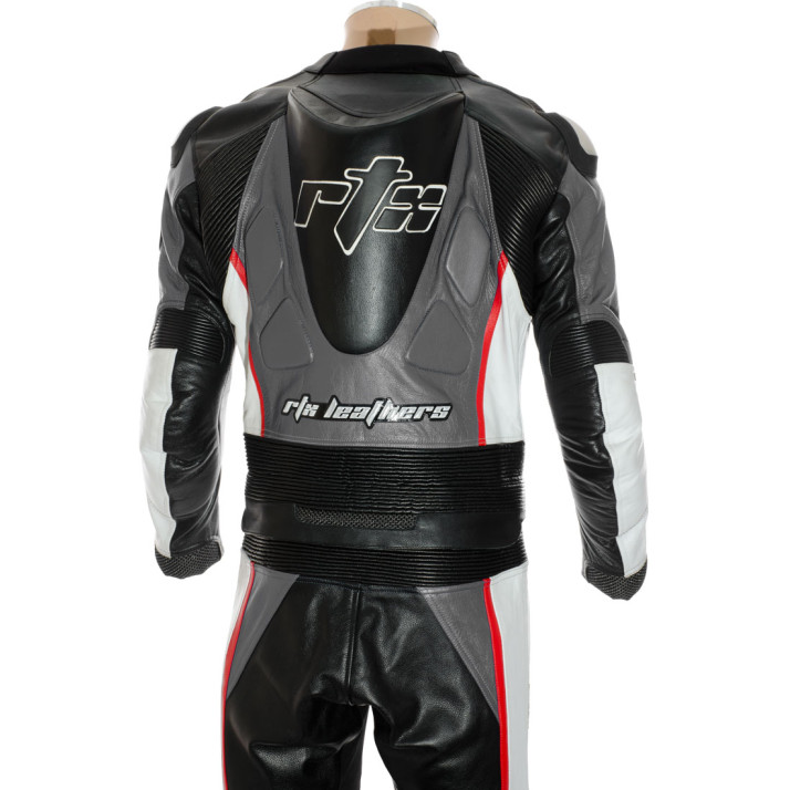 RTX GP Tech Grey Racing Leather Motorcycle Suit
