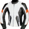 RTX Motocross White Leather Motorcycle Jacket