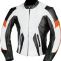 RTX Motocross White Leather Motorcycle Jacket