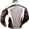 RTX Motocross Grey Leather Motorcycle Jacket