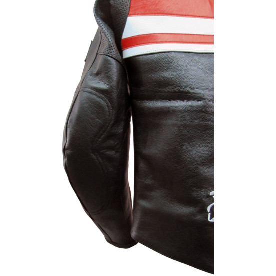 Nexx Unlimited Black & Red Motorcycle Leather Jacket 