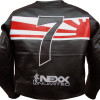 Nexx Unlimited Black & Red Motorcycle Leather Jacket 