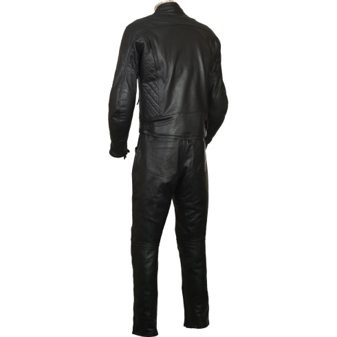 RTX Cruiser Pro Premium Leather Motorcycle 2 Piece Suit Jacket & Trouser Set