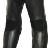 RTX Black Perforated Mesh Front Leather Biker Trouser Jeans