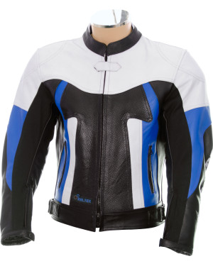 RTX TITAN Blue Motorcycle Leather Race Jacket