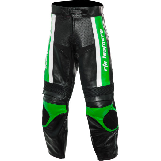 RTX TITAN Green Motorcycle Leather Trouser Pant