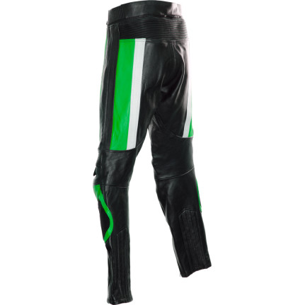 RTX TITAN Green Motorcycle Leather Trouser Pant