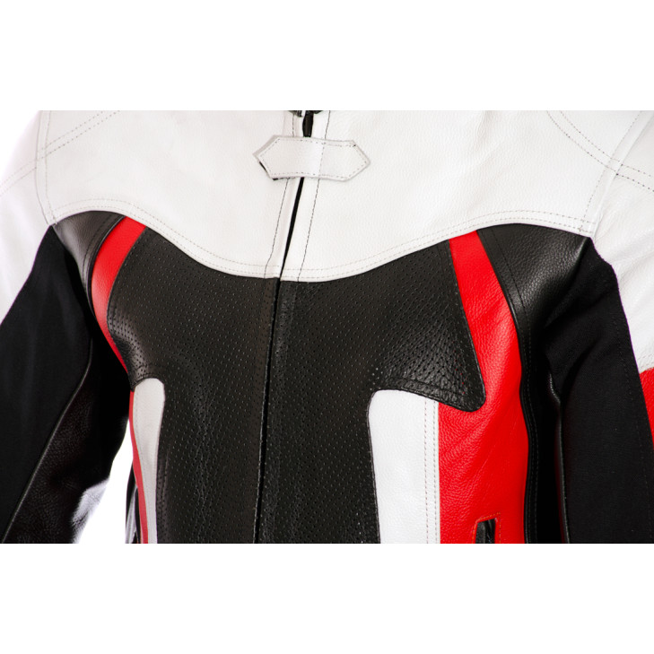 RTX TITAN Red Motorcycle Leather Race Jacket