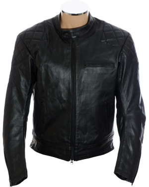 RTX Retro Sports Touring Black Leather Biker Jacket 