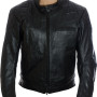RTX Retro Sports Touring Black Leather Biker Jacket 