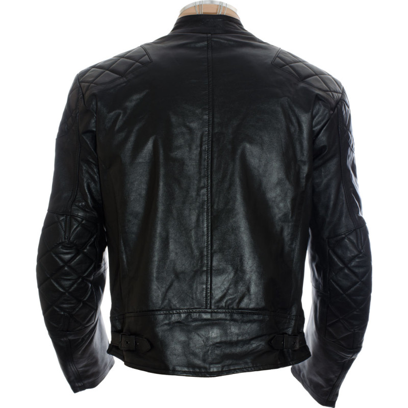 RTX Retro Sports Touring Black Leather Biker Jacket 