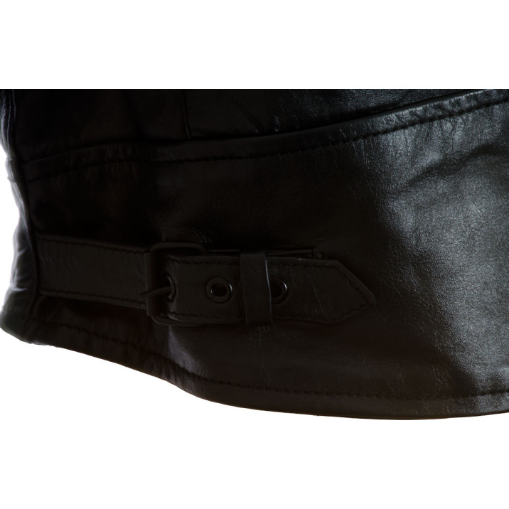 RTX Retro Sports Touring Black Leather Biker Jacket 
