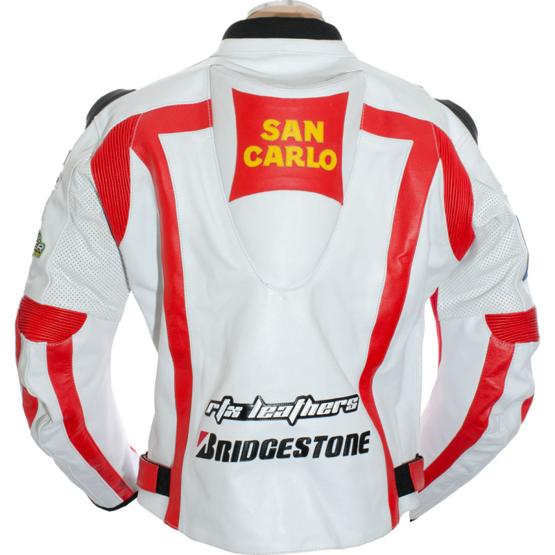 Marco Simoncelli Replica MotoGP Motorcycle Leather Biker Jacket