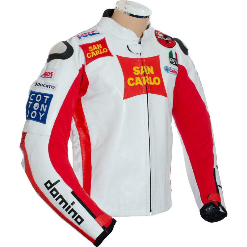 Marco Simoncelli Replica MotoGP Motorcycle Leather Biker Jacket