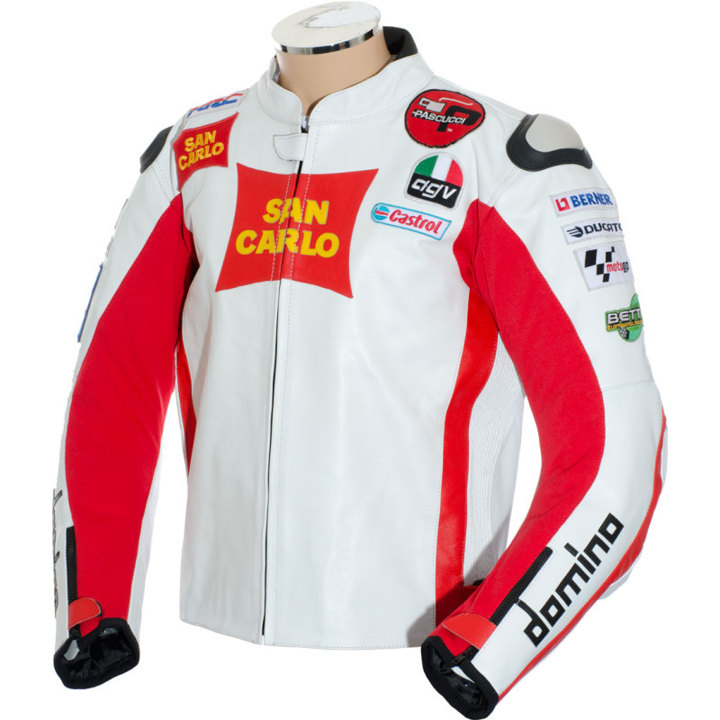 Marco Simoncelli Replica MotoGP Motorcycle Leather Biker Jacket