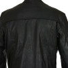 Steve McQueen Heuer Grand Prix Triple Stripe Black Full Leather Biker Jacket