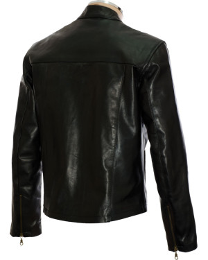 Steve McQueen Le-Man Gulf Heuer Firestone Black Premium Leather Jacket