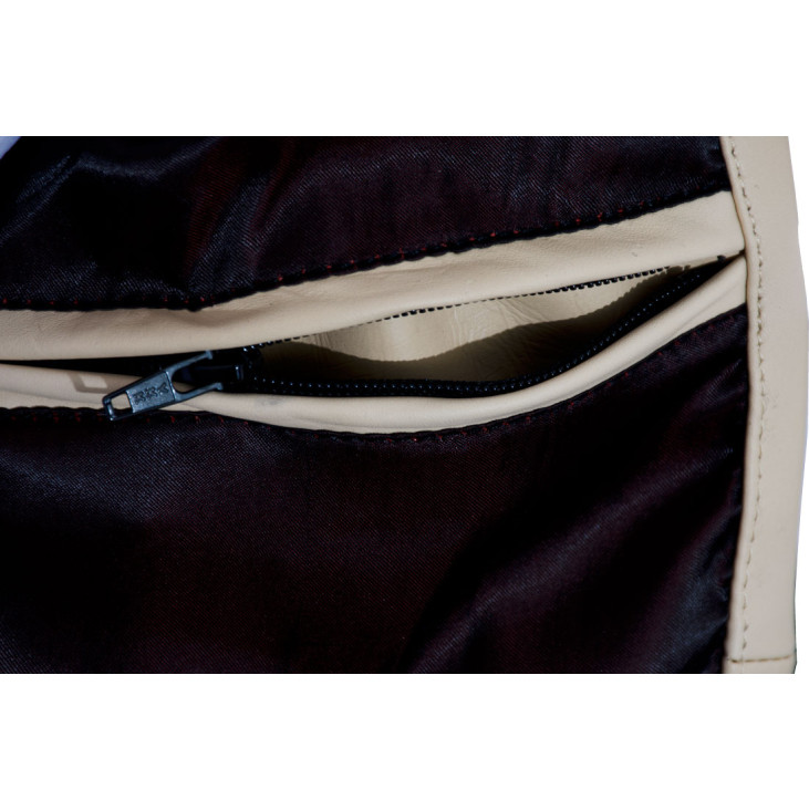 Steve McQueen Le-man Gulf Heuer Firestone CREAM Premium Leather Jacket