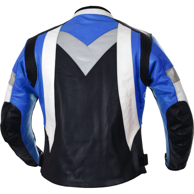 Violator Blue Premium Leather Motorcycle Jacket