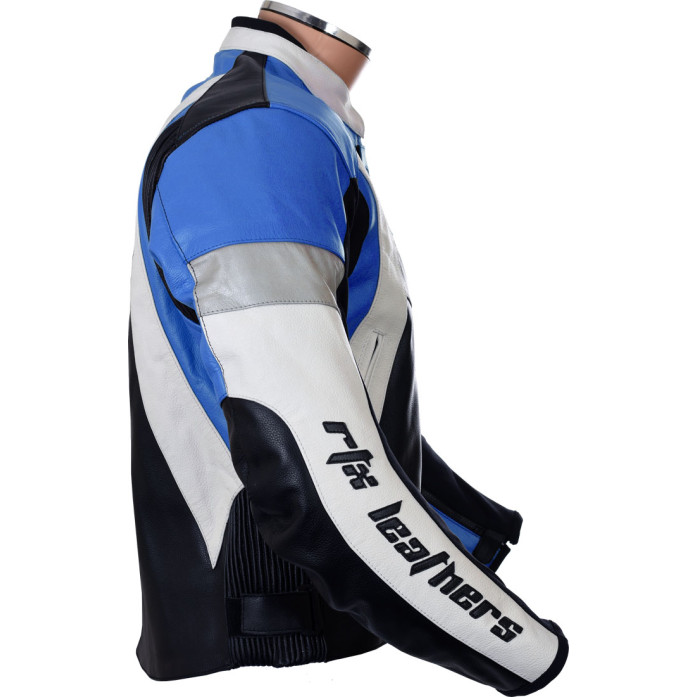 Violator Blue Premium Leather Motorcycle Jacket