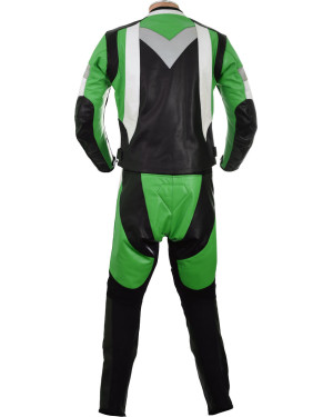 RTX Violator Kawasaki Green Leather Motorcycle Suit