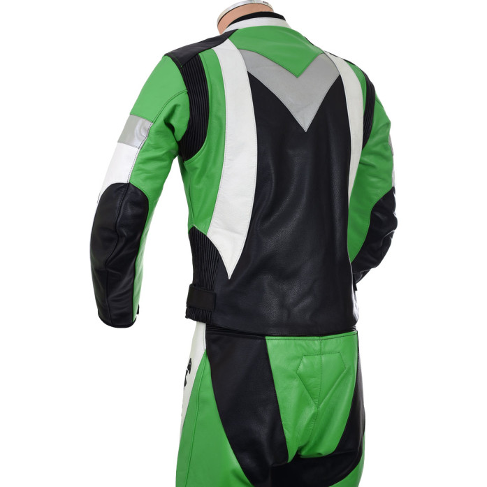 RTX Violator Kawasaki Green Leather Motorcycle Suit