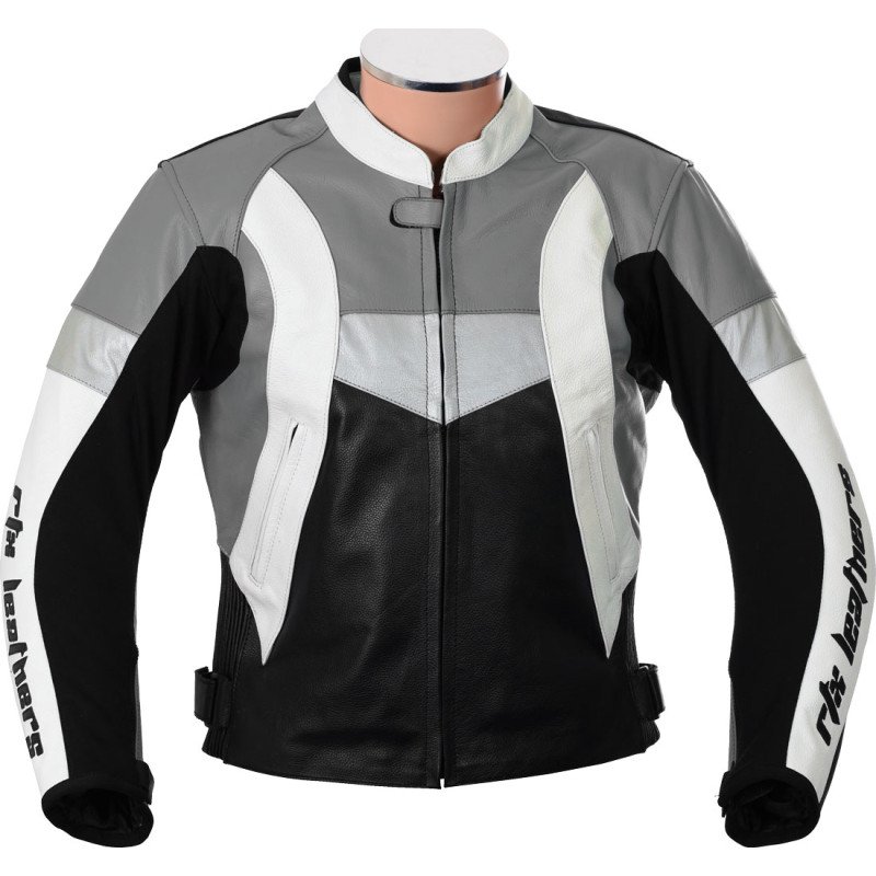 RTX Violator Grey Motorcycle Leather Jacket