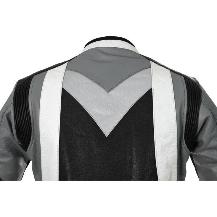 RTX Violator Grey Motorcycle Leather Jacket