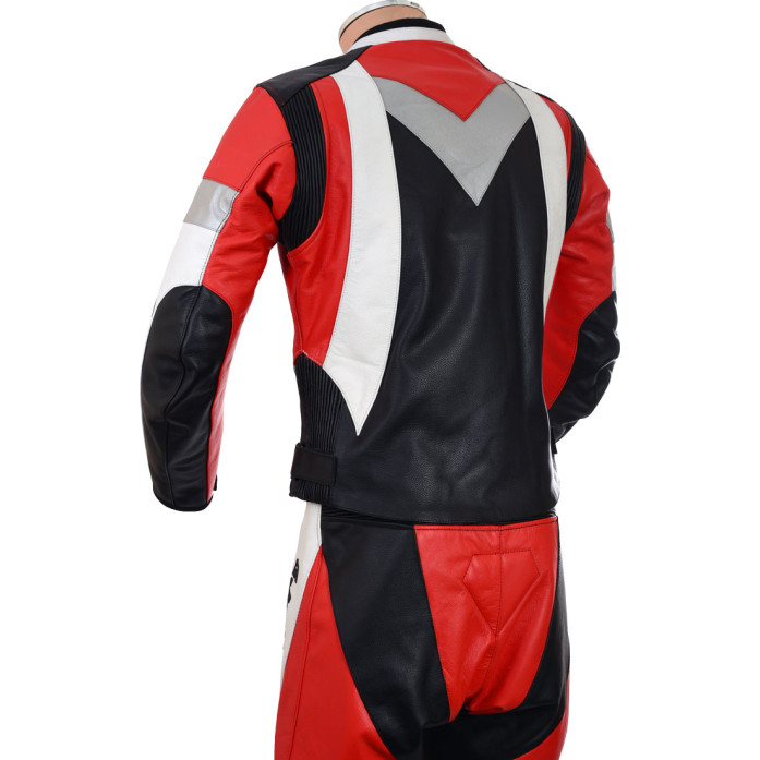 RTX Violator Red Track Day Leather Motorcycle Racing Suit