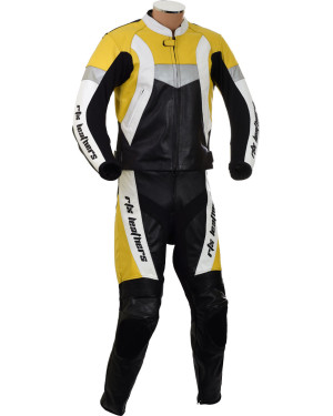 RTX Violator Yellow & Black Motorcycle Leather Suit