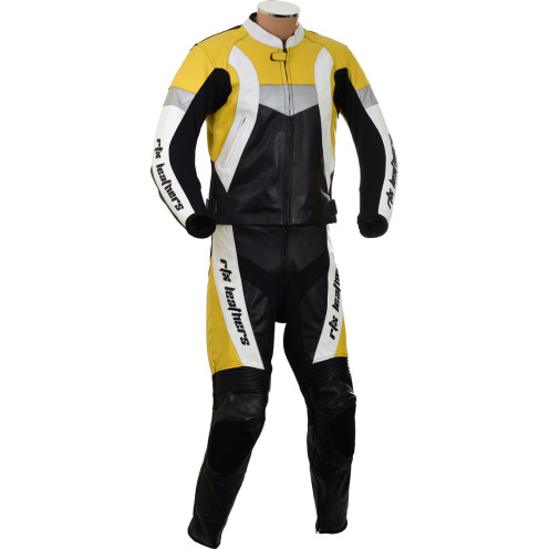 RTX Violator Yellow & Black Motorcycle Leather Suit