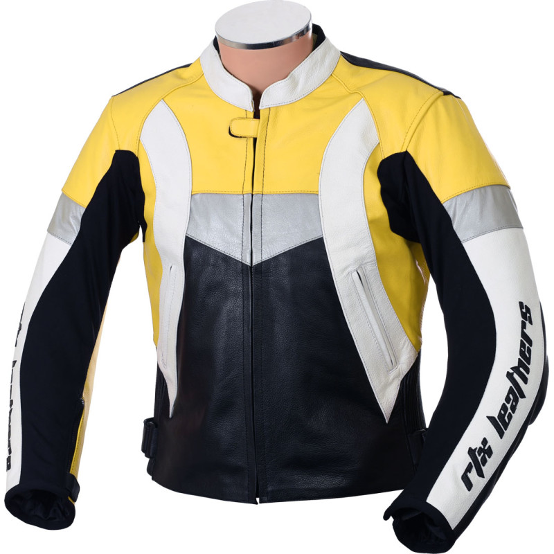 RTX Violator Yellow Motorcycle Leather Jacket