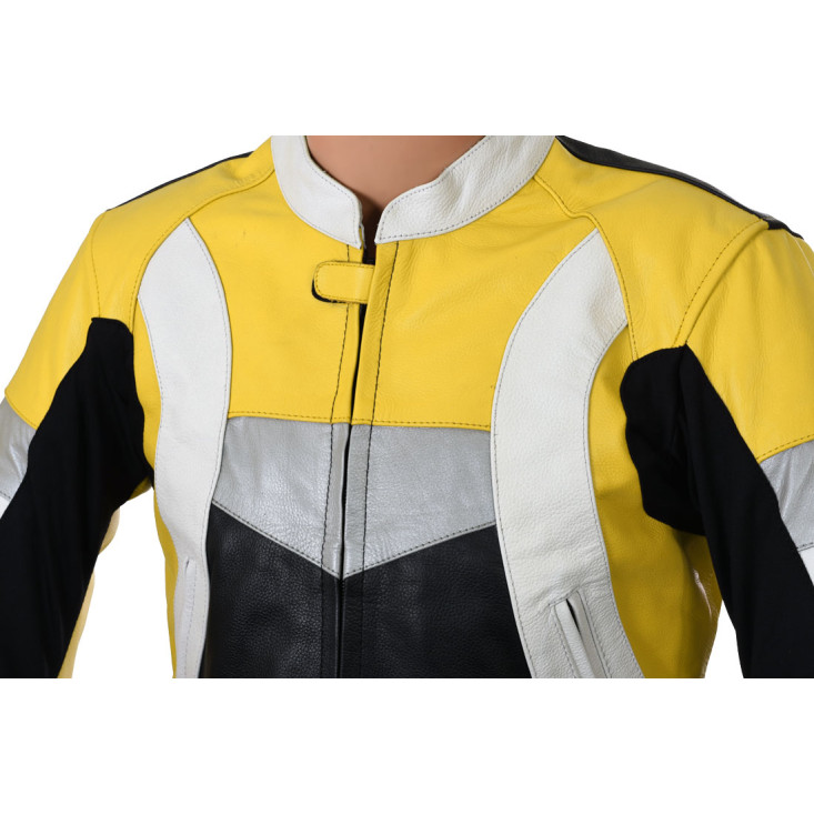 RTX Violator Yellow Motorcycle Leather Jacket