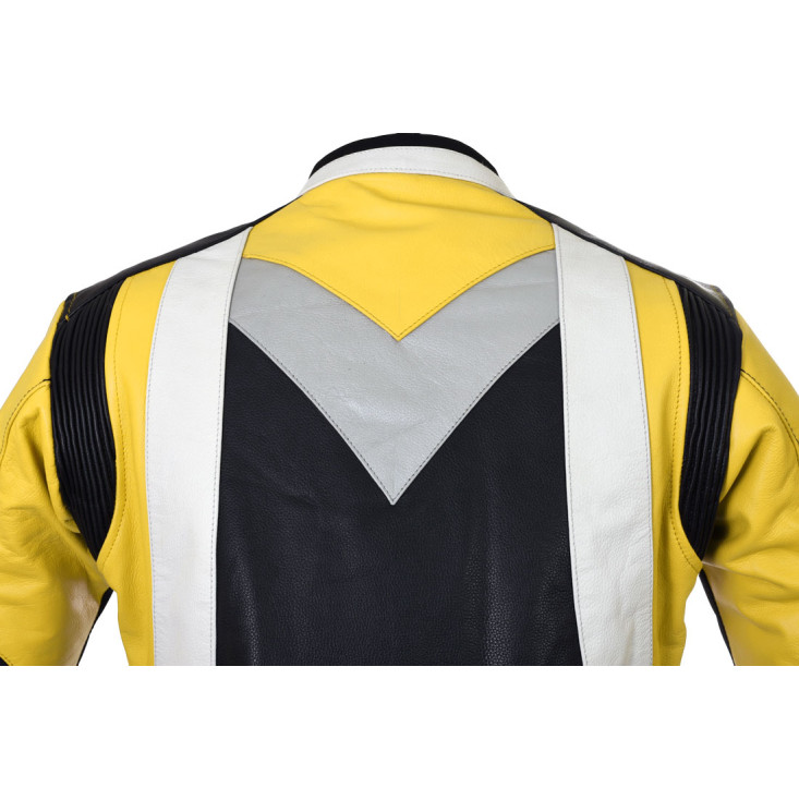 RTX Violator Yellow Motorcycle Leather Jacket
